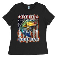 Black Reel Cool Dad Bass Ladies Tee - LillyAllenDesigns
