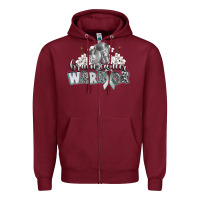 Burgundy brain cancer warrior Zipper Hoodie - CowGirlArtShop