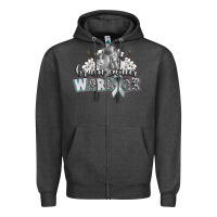 Charcoal Heather brain cancer warrior Zipper Hoodie - CowGirlArtShop