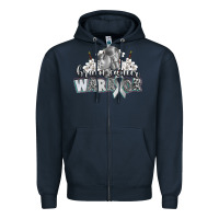 Navy brain cancer warrior Zipper Hoodie - CowGirlArtShop