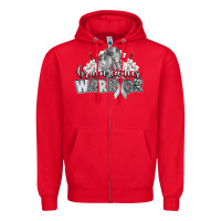 Red brain cancer warrior Zipper Hoodie - CowGirlArtShop