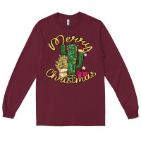 Burgundy Cactus Christmas Long Sleeve Tee - Bettercallsaul