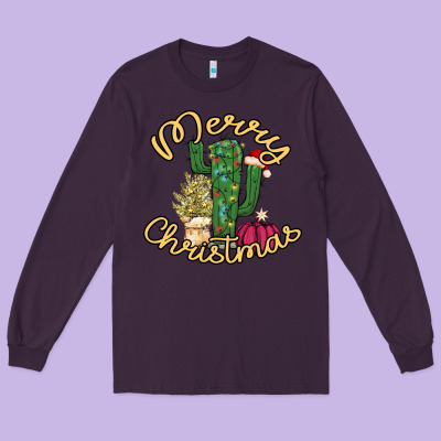 Cactus Christmas Long Sleeve Tee Designed By Bettercallsaul