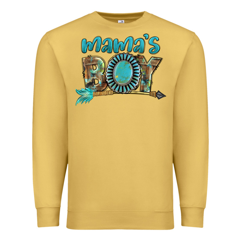 Mama's Boy Mother's Day Premium Sweatshirt by FaDigitalArtStudio | Teevron