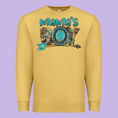 Mama's Boy Mother's Day Premium Sweatshirt Designed By Fadigitalartstudio