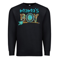 Black Mama's boy Mother's Day Premium Sweatshirt - FaDigitalArtStudio