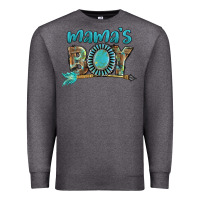 Charcoal Heather Mama's boy Mother's Day Premium Sweatshirt - FaDigitalArtStudio