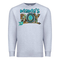Heather Grey Mama's boy Mother's Day Premium Sweatshirt - FaDigitalArtStudio