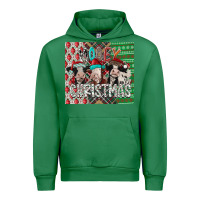 Emerald mooey Christmas Urban Hoodie - CowhideDigitalArt
