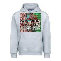 Heather Grey mooey Christmas Urban Hoodie - CowhideDigitalArt
