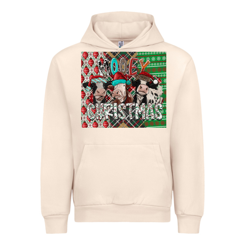 Mooey Christmas Urban Hoodie by CowhideDigitalArt | Teevron