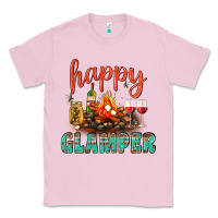 Bubblegum Pink Happy Glamper Camp Classic Tee - BundleAndBundleShop