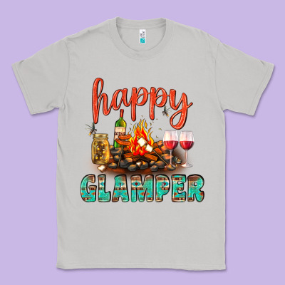 Happy Glamper Camp Classic Tee Designed By Bundleandbundleshop