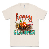 Natural Happy Glamper Camp Classic Tee - BundleAndBundleShop