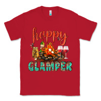 Red Happy Glamper Camp Classic Tee - BundleAndBundleShop
