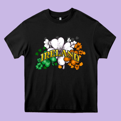 Ireland Flag Heavy Core Tee Designed By Nancycooperartshop