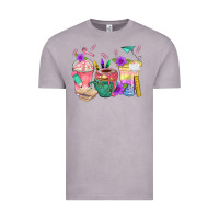 Vintage Zinc School Girl Coffee Cup Bbs Vintage Tee - BundleAndBundleShop