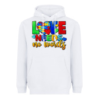 White Love needs no words Heavyweight Hoodie - FaDigitalArtStudio