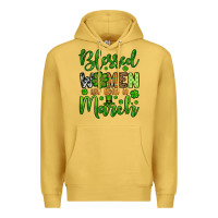Antique Gold St. Patrick's Blessed women are born in March Premium Hoodie - OliviaCreatesArt
