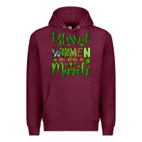 Burgundy St. Patrick's Blessed women are born in March Premium Hoodie - OliviaCreatesArt