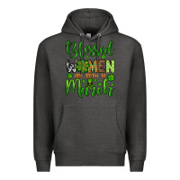 Charcoal Heather St. Patrick's Blessed women are born in March Premium Hoodie - OliviaCreatesArt