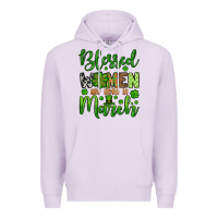 Lilac St. Patrick's Blessed women are born in March Premium Hoodie - OliviaCreatesArt