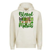 Oatmeal Heather St. Patrick's Blessed women are born in March Premium Hoodie - OliviaCreatesArt
