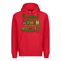 Red St. Patrick's Blessed women are born in March Premium Hoodie - OliviaCreatesArt