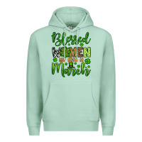 Seafoam St. Patrick's Blessed women are born in March Premium Hoodie - OliviaCreatesArt