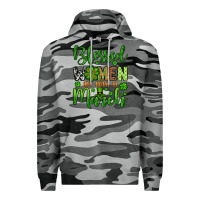Slate Camo St. Patrick's Blessed women are born in March Premium Hoodie - OliviaCreatesArt