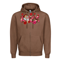 Chestnut Love Valentine's Day Zipper Hoodie - HowdyJamesFarm