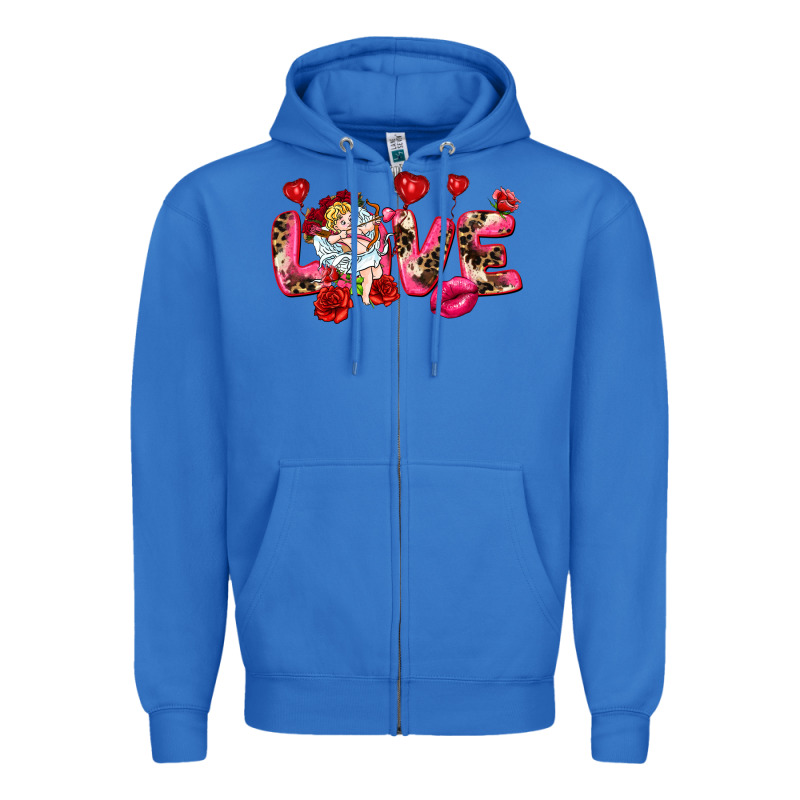 Love Valentine's Day Zipper Hoodie by HowdyJamesFarm | Teevron