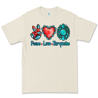 Peace Love Turquoise Premium Tee | Teevron