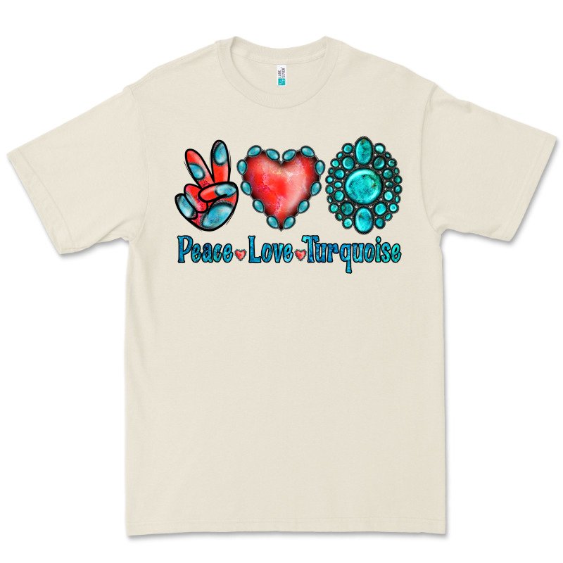 Peace Love Turquoise Premium Tee by Jasminsmagicworld | Teevron