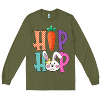 Army Green hip hop easter girls toddlers kids leopard bunny Long Sleeve Tee - Bettercallsaul