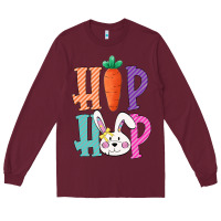 Burgundy hip hop easter girls toddlers kids leopard bunny Long Sleeve Tee - Bettercallsaul