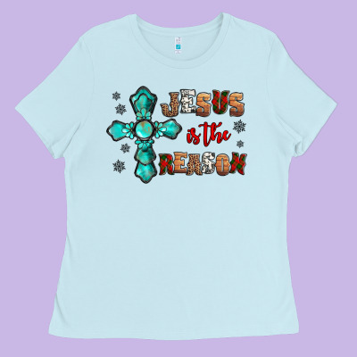 Jesus Is The Reason For This Season Christmas Ladies Tee Designed By Jasminsmagicworld