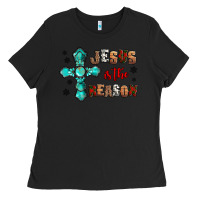 Black jesus is the reason for this season christmas Ladies Tee - Jasminsmagicworld