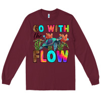 Burgundy go with the flow Long Sleeve Tee - RanaPortraitStore