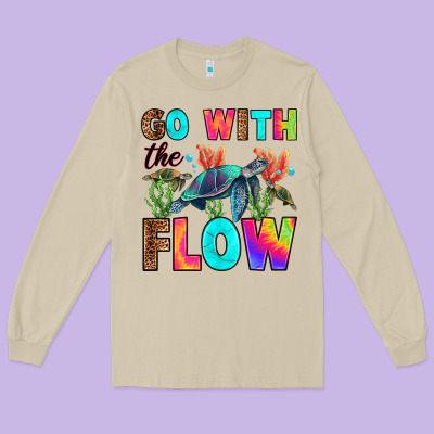 Go With The Flow Long Sleeve Tee Designed By Ranaportraitstore