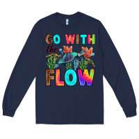 Navy go with the flow Long Sleeve Tee - RanaPortraitStore