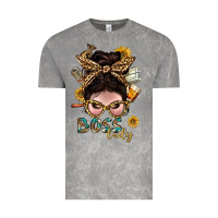 Cloud Rock Western Messy Bun Boss Lady With Money Vintage Tee - BundleAndBundleShop