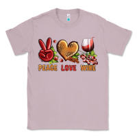 Lilac Peace Love Wine Classic Tee - BundleAndBundleShop