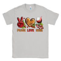Moon Dust Peace Love Wine Classic Tee - BundleAndBundleShop