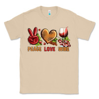 Mushroom Peace Love Wine Classic Tee - BundleAndBundleShop