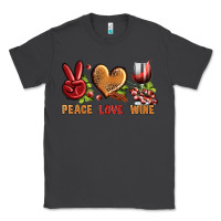 Smoke Peace Love Wine Classic Tee - BundleAndBundleShop