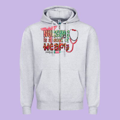 Cowgirl Nursing Is A Work Of Heart Zipper Hoodie Designed By Cowgirlartshop