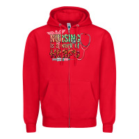 Red cowgirl nursing is a work of heart Zipper Hoodie - CowGirlArtShop