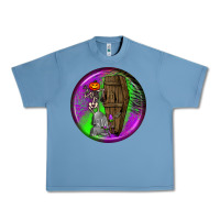 Pebble Blue halloween round earrings 1 Urban Heavy Tee - BundleAndBundleShop