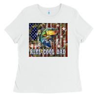 White Western Reel Cool Dad Bass Ladies Tee - LillyAllenDesigns
